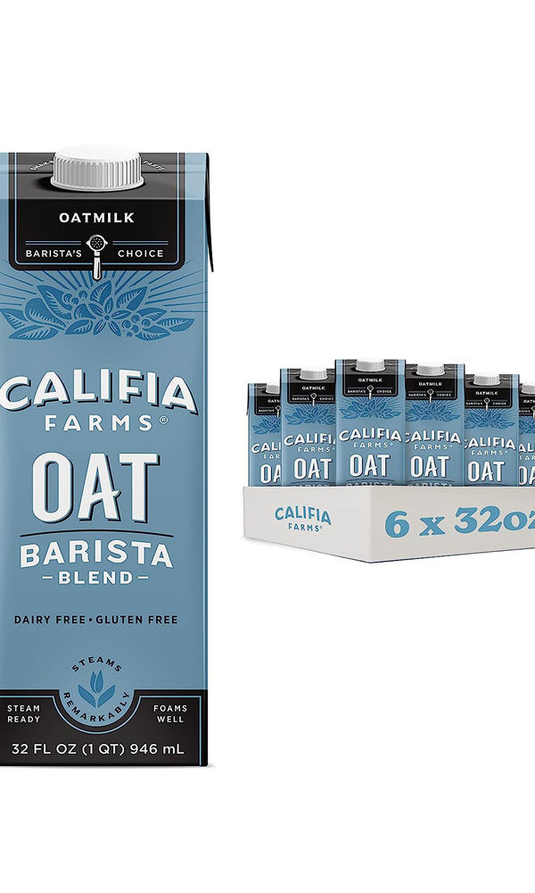 Califia Farms - Oat Barista Blend Oat Milk, 32 Oz (Pack of 6)