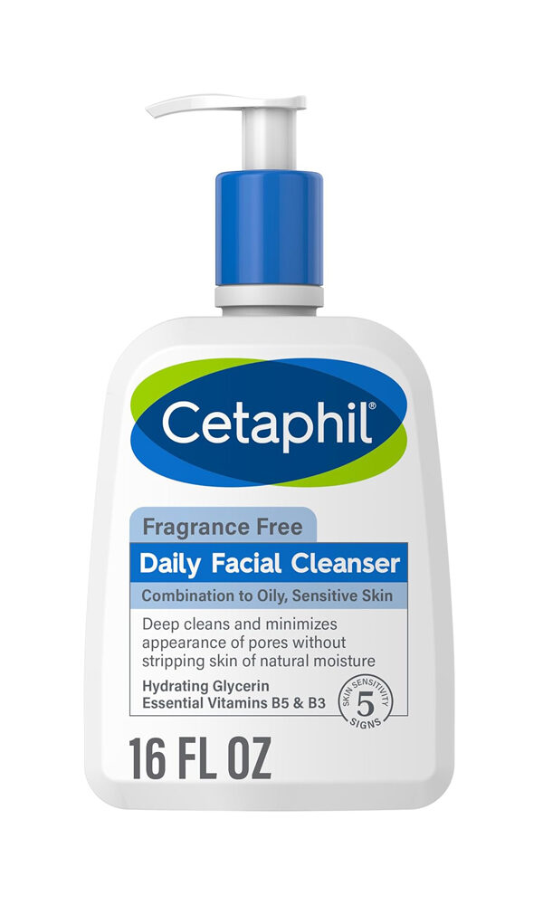 Cetaphil Face Wash, Daily Facial Cleanser for Sensitive, Combination to Oily Skin