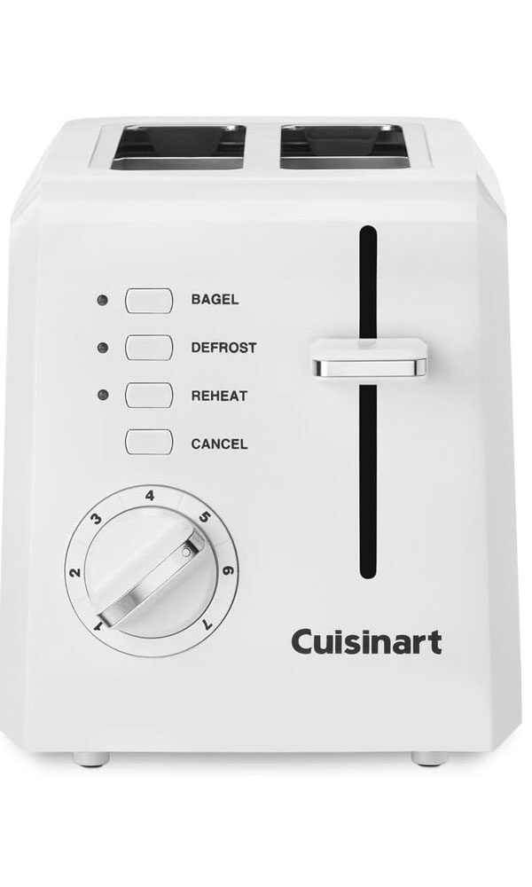 Cuisinart 2-Slice Toaster Oven, Compact, White, CPT-122