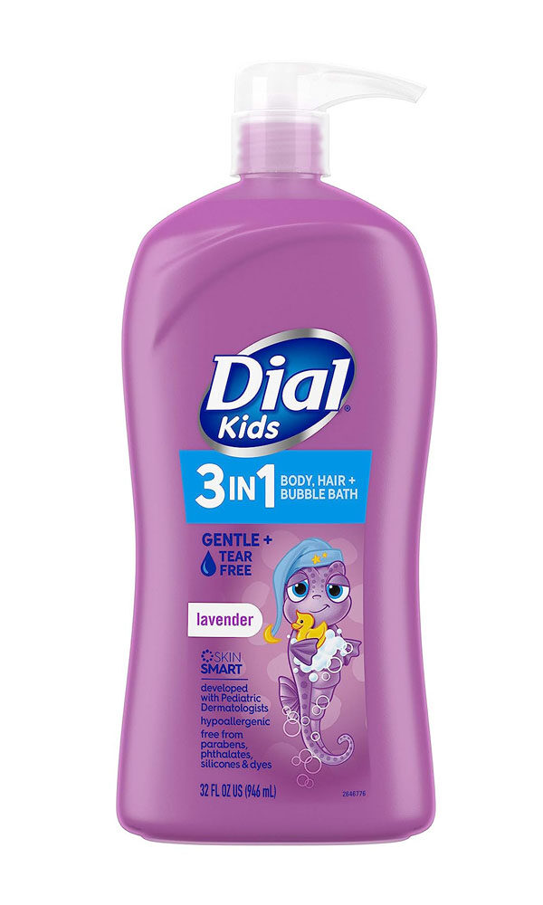 Dial Kids 3-in-1 Body+Hair+Bubble Bath, Lavender Scent