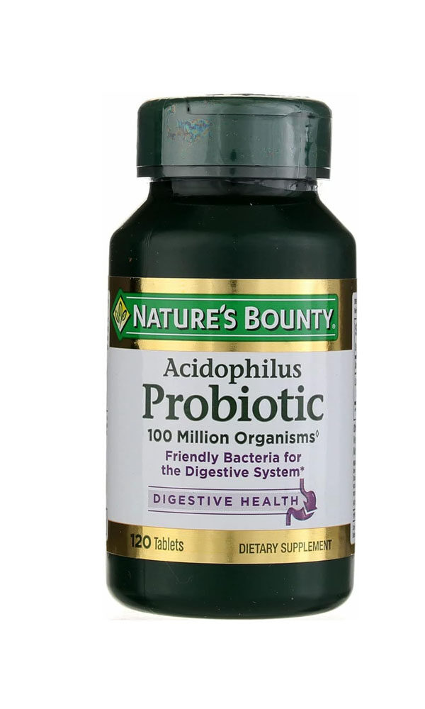 Nature's Bounty Probiotic Acidophilus Tablets, 120 Count