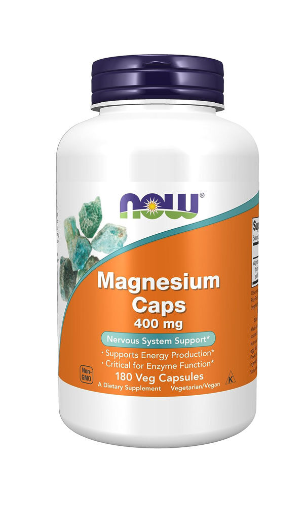 NOW Supplements, Magnesium 400 mg, Enzyme Function*, Nervous System Support